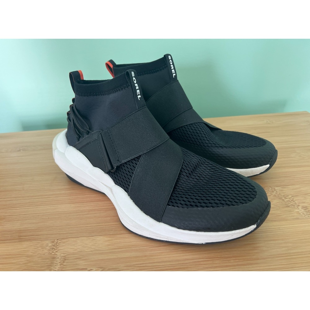 Sorel Womens Explorer Defy Mid Top Sneaker Black Size 10
